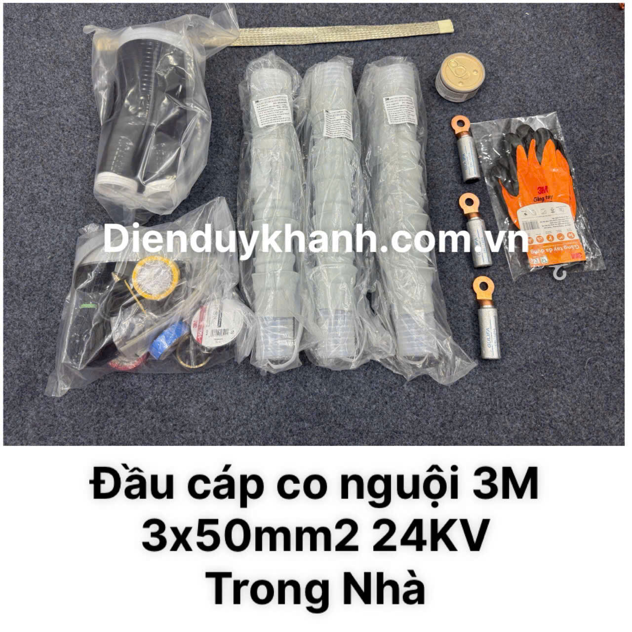 Đầu Cáp Co Nguội Trung Thế Trong Nhà 24KV ID 3C QTII(J)4S-32-50 (3x50mm2)